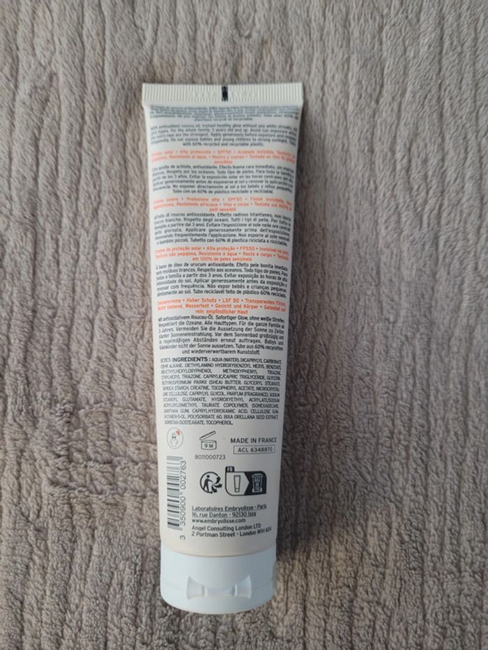 Crème Solaire spf 50 Embryolisse Visage &Corps - photo numéro 2