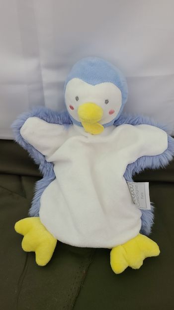 Marionnette Pingouin Bleu Doudou et Compagnie