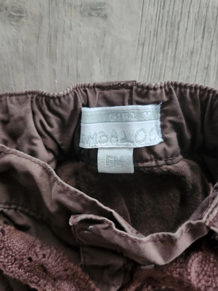 Pantalon marron fille 6 mois - photo numéro 3