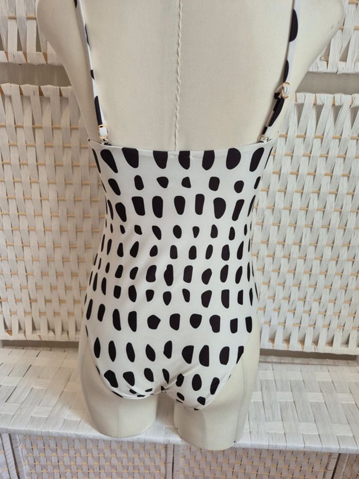 💕joli maillot de bain 1 pièce à pois look rétro chic benetton femme TS/ 36 💕 - photo numéro 4