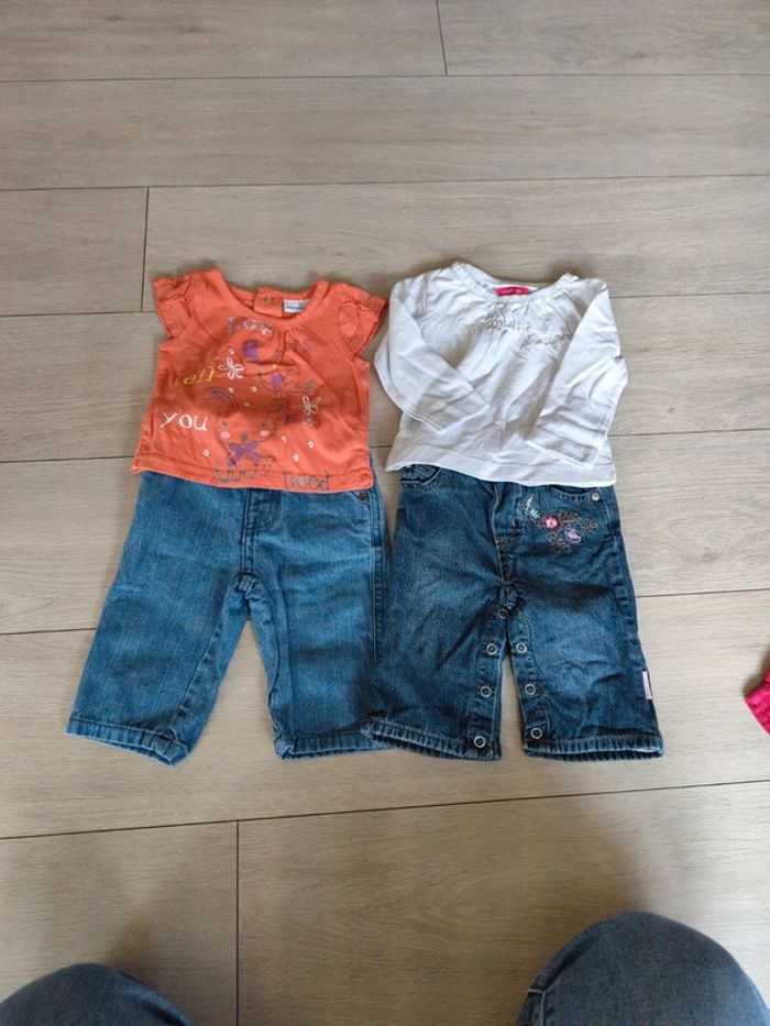 Lot de deux ensembles bébé fille