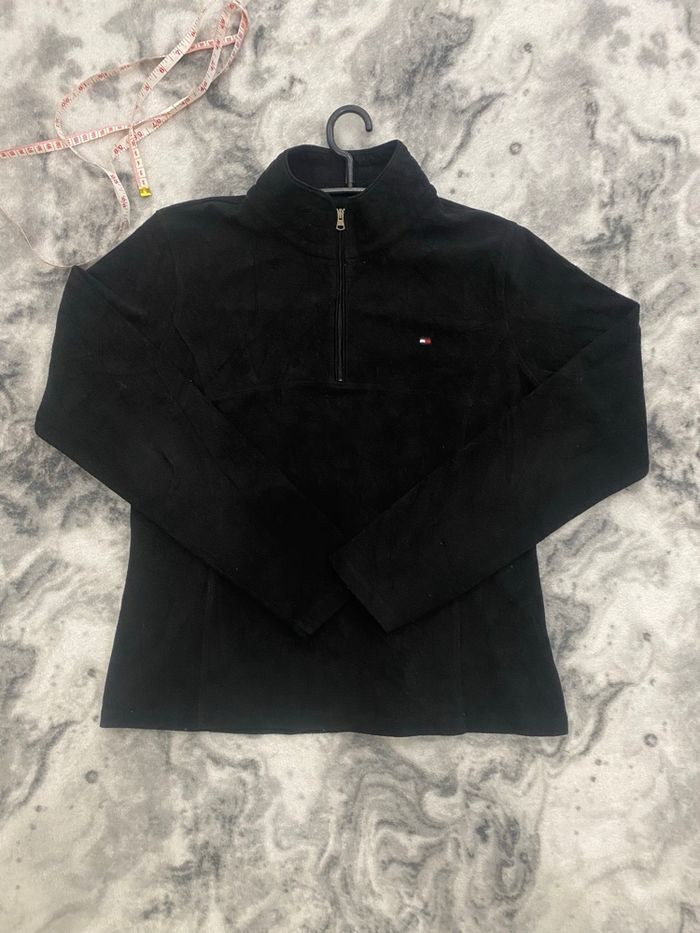 Polaire Tommy Hilfiger Femme M Noir 1/4 Zip – Logo Brodé - photo numéro 5