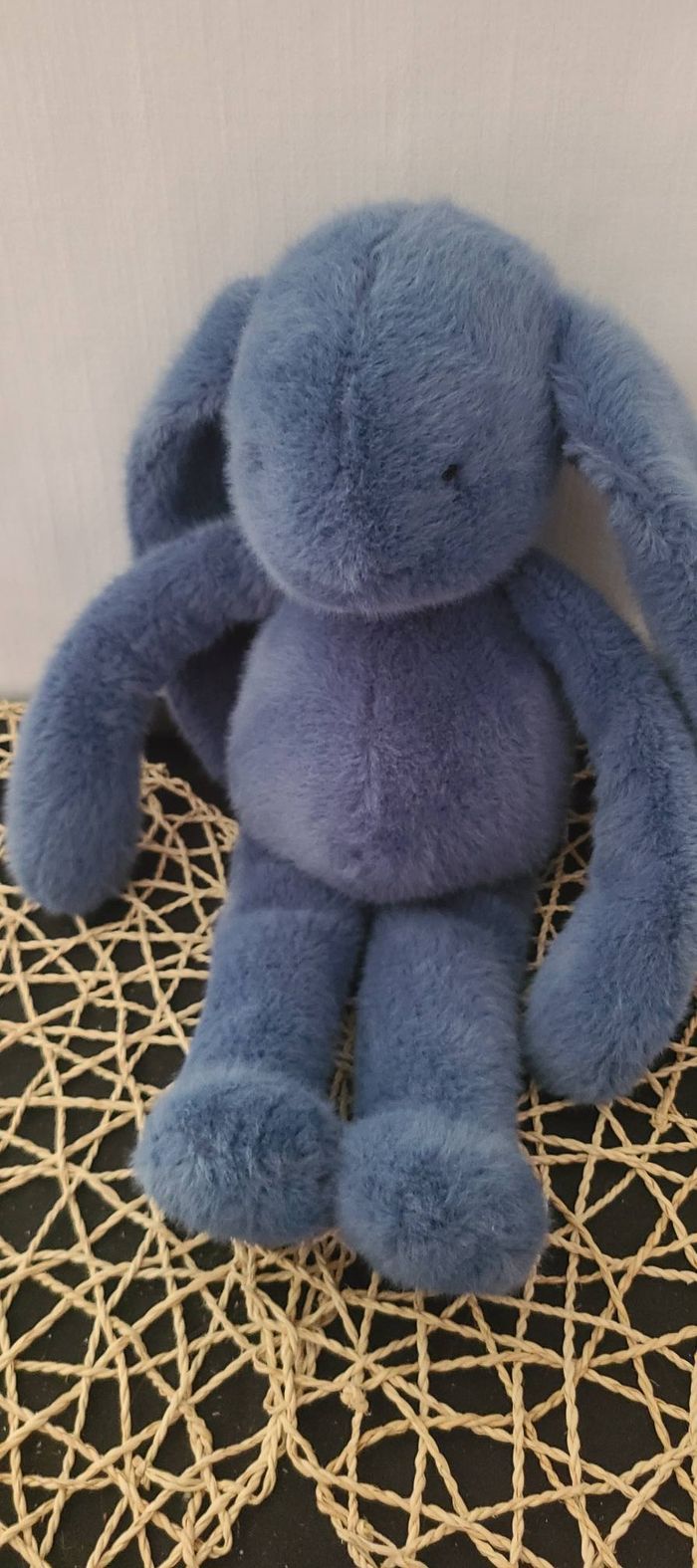 doudou lapin bleu - photo numéro 6
