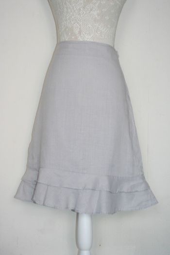 Jupe grise H&M taille 38 100% ramie