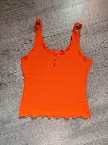 Top débardeur côtelé orange Shein 38/M