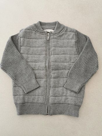 Gilet gris zippé style bomber Mango 3 ans