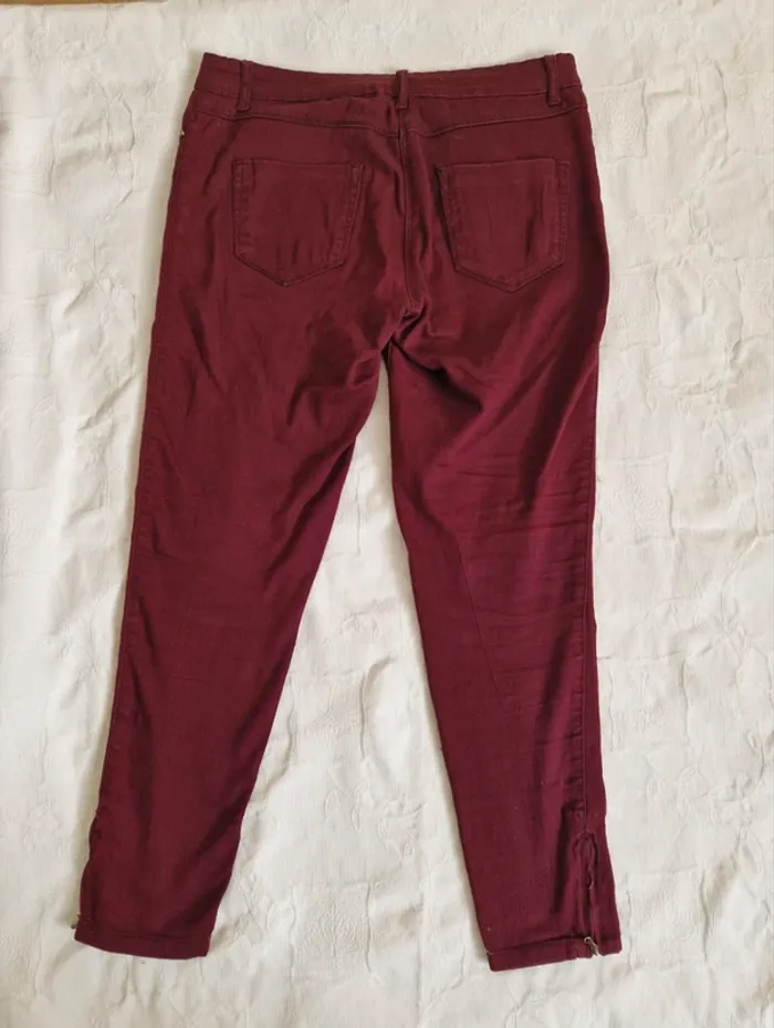 Pantalon bordeaux femme - photo numéro 3