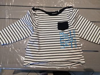 T shirt marinière manches longues 18 mois