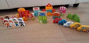 Jeu de blocs en bois