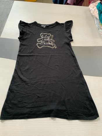 Chemise nuit noire 8 ans Lulu Castagnette