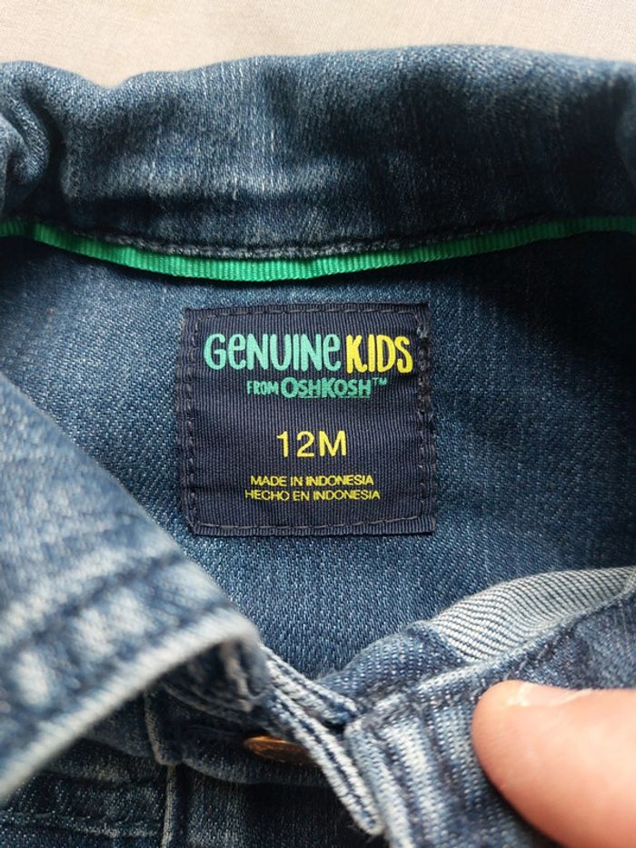 Veste en jeans Oshkosh  taille 12
mois - photo numéro 3