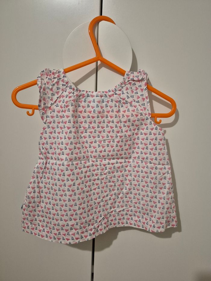 Blouse sans manche Obaïbi taille 9 mois - photo numéro 3