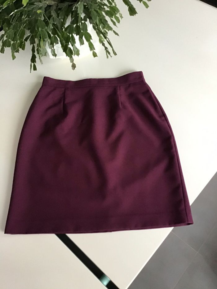 Jupe de tailleur bordeaux - photo numéro 2