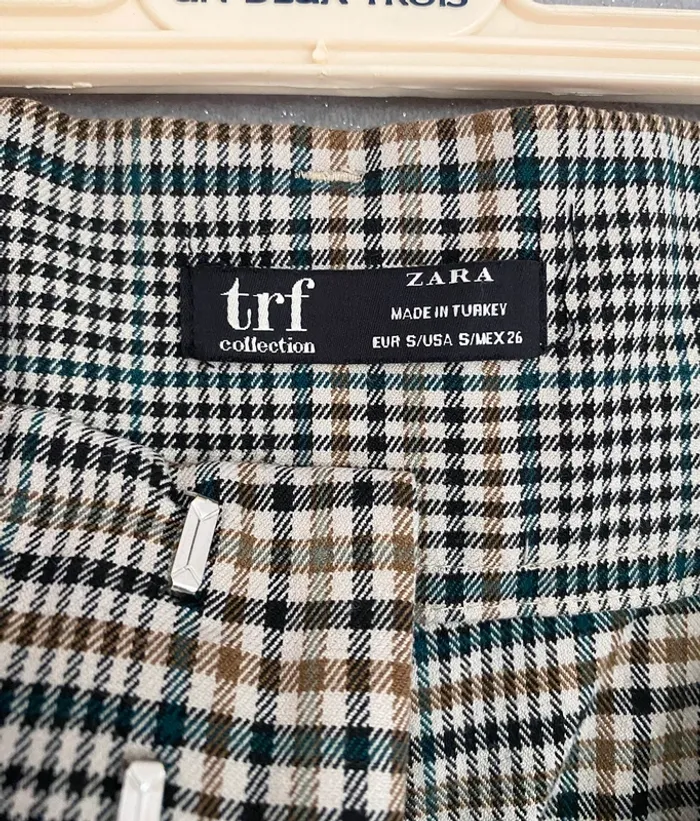 Pantalon à carreaux Zara S/M - photo numéro 2
