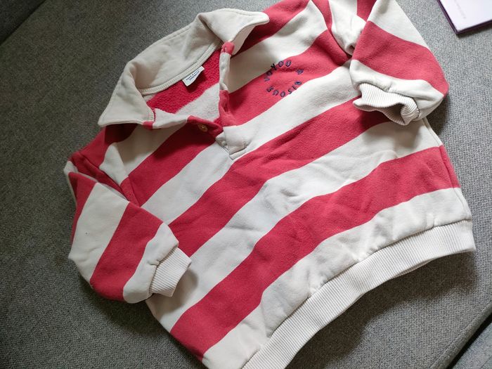 Sweet polo garçon 2 ans rouge et blanc