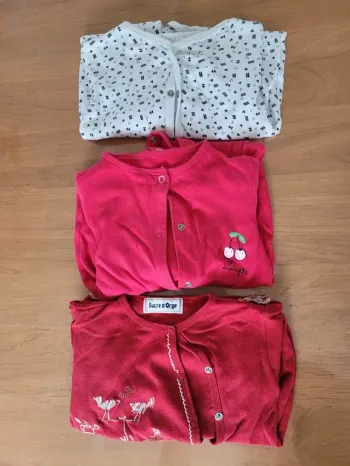 Lot 3 pyjamas été coton 6 mois