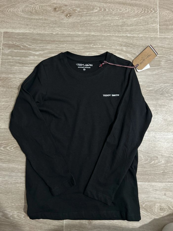 T-shirt à manches longues noir Teddy Smith 10ans
