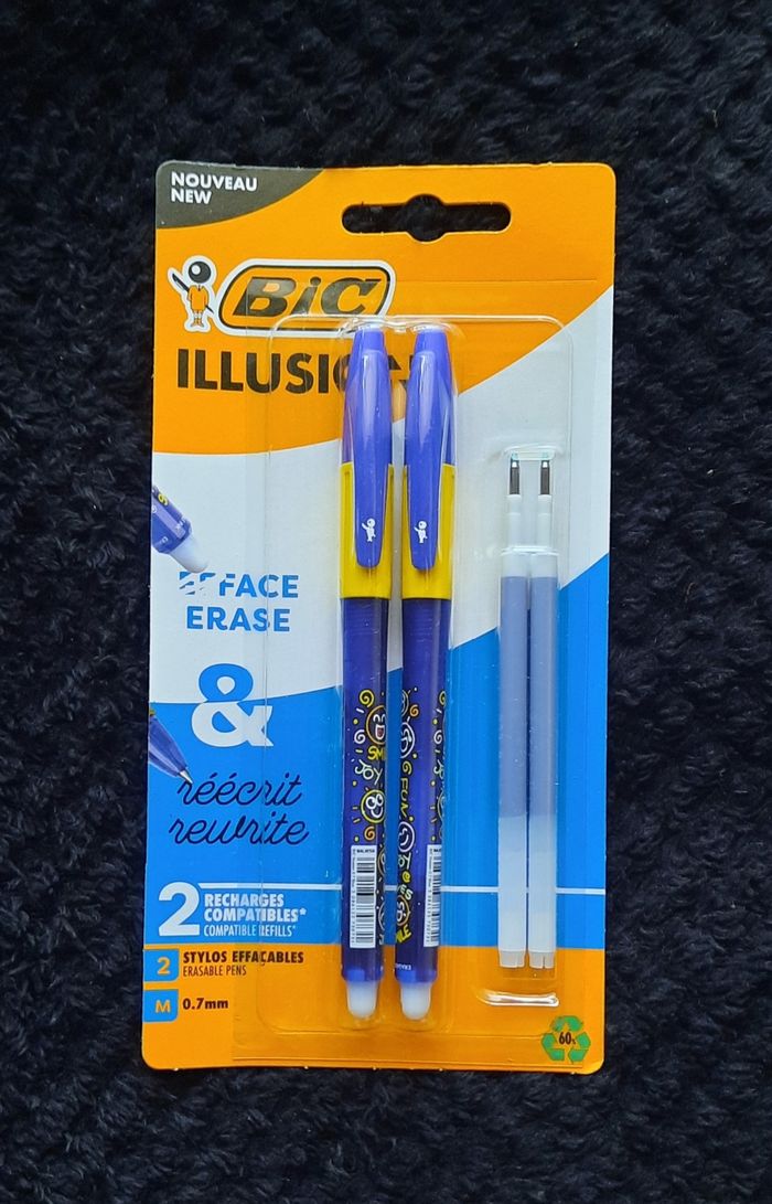 Stylos bic effaçables