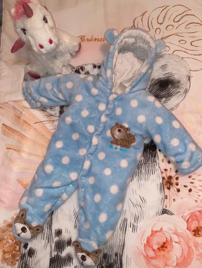 Manteau combinaison polaire, 3 mois.