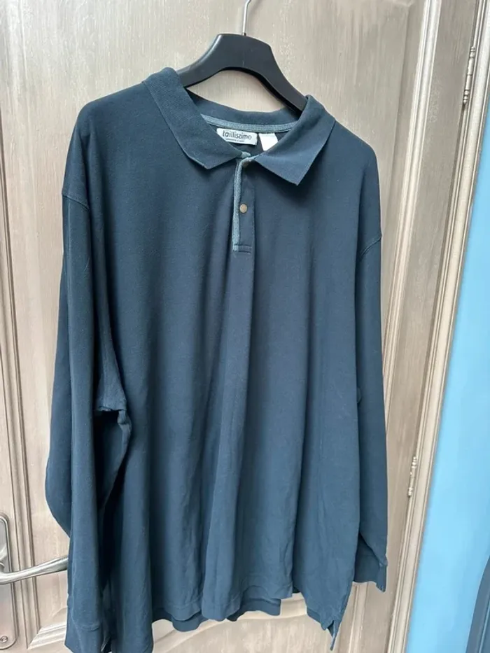 Polo manche longue taillissime 7XL noir - photo numéro 6