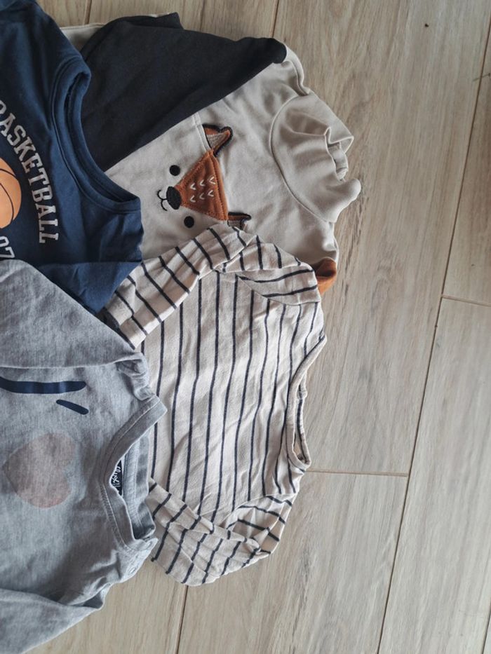 Lot Tee shirt manche longue 6 mois - photo numéro 2