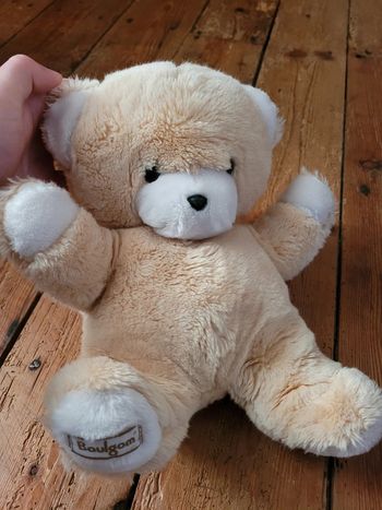 RARE Grand Ours miel Boulgom Made in France beige 32-36cm peluche doudou collection