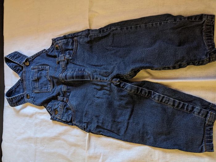 Lot de 2 salopettes en jeans 18 mois - photo numéro 5