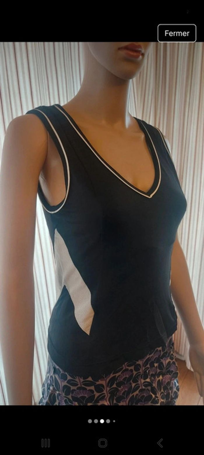 Debardeur de sport noir/blanc Rucanor taille M - photo numéro 3