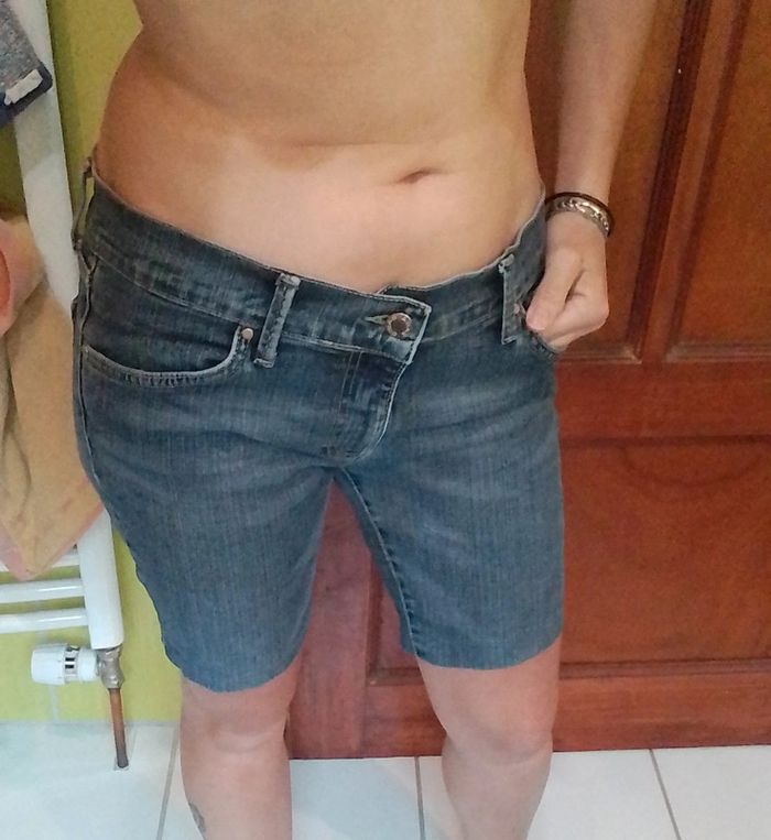 Short en jeans femme Bleu Zara - photo numéro 2