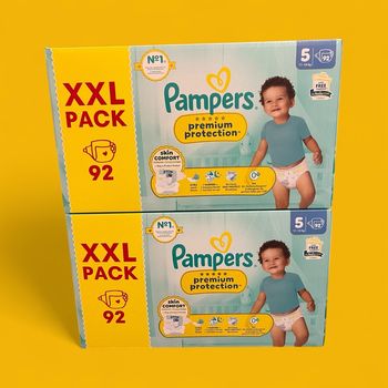Lot de 2 XXL Pack de 96 (donc 192) couches Pampers Premium Protection [taille 5 : 11 à 16 kg]