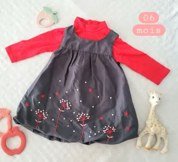 Robe bouffante et col roulé 06mois
