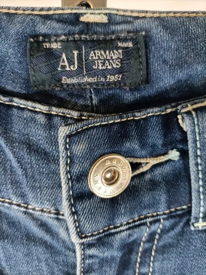Jean slim bleu clair Armani Jeans taille 36 en coton stretch - photo numéro 3