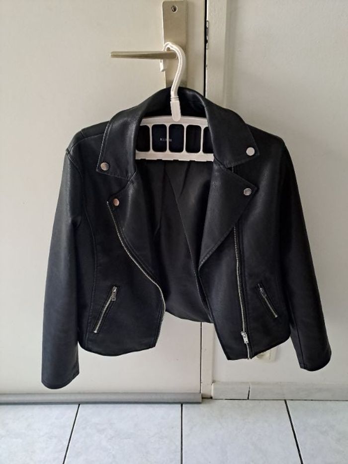 Blouson simili noir