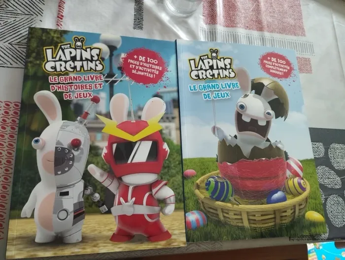 Lot 2 Livres de jeux Lapins Crétins