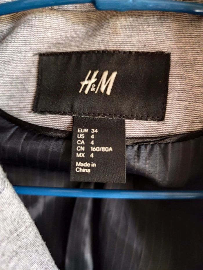 🌸Blazer Gris H&M Taille 34🌸 - photo numéro 4