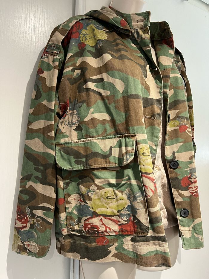 ZARA Maui & Sons Veste courte à capuche camouflage Édition limitée Floral Militaire xs - photo numéro 2