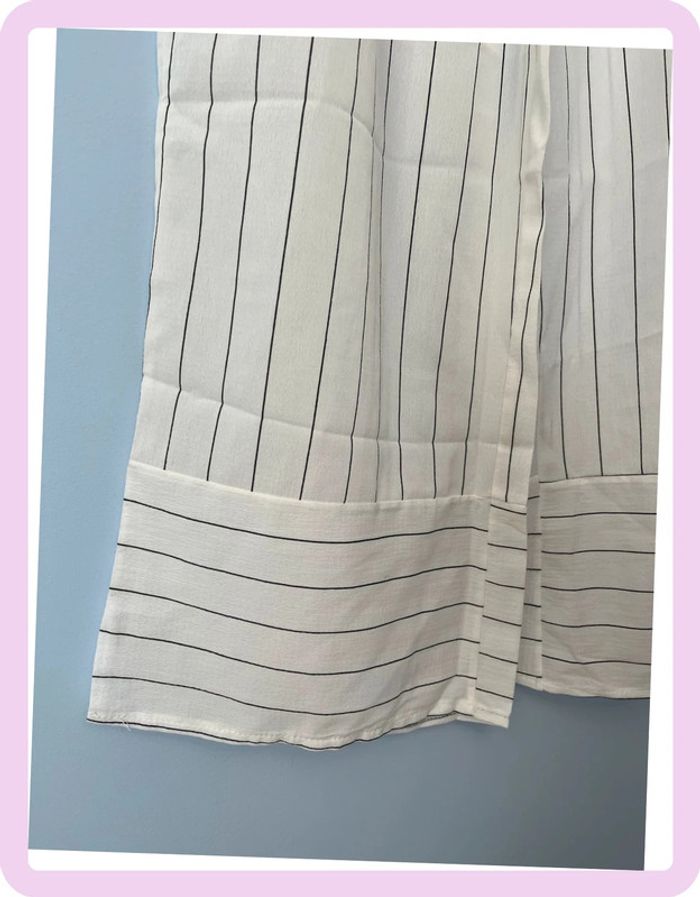 Combinaison Pantalon Blanche à Rayures Noires – Pretty Summer – Taille L 👖 - photo numéro 4