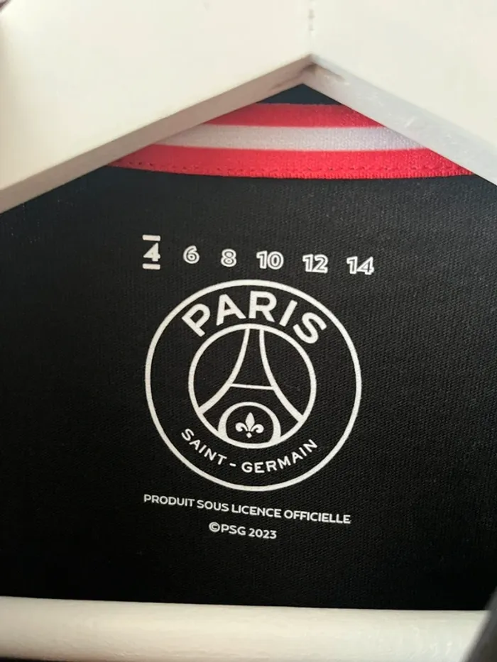 T-shirt noir PSG enfant – Paris Saint-Germain – Taille 4 ans - photo numéro 3