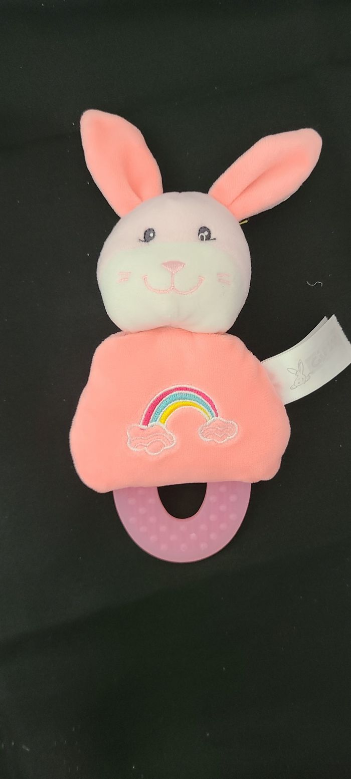 Hochet Rainbow lapin - 15 cm - photo numéro 2