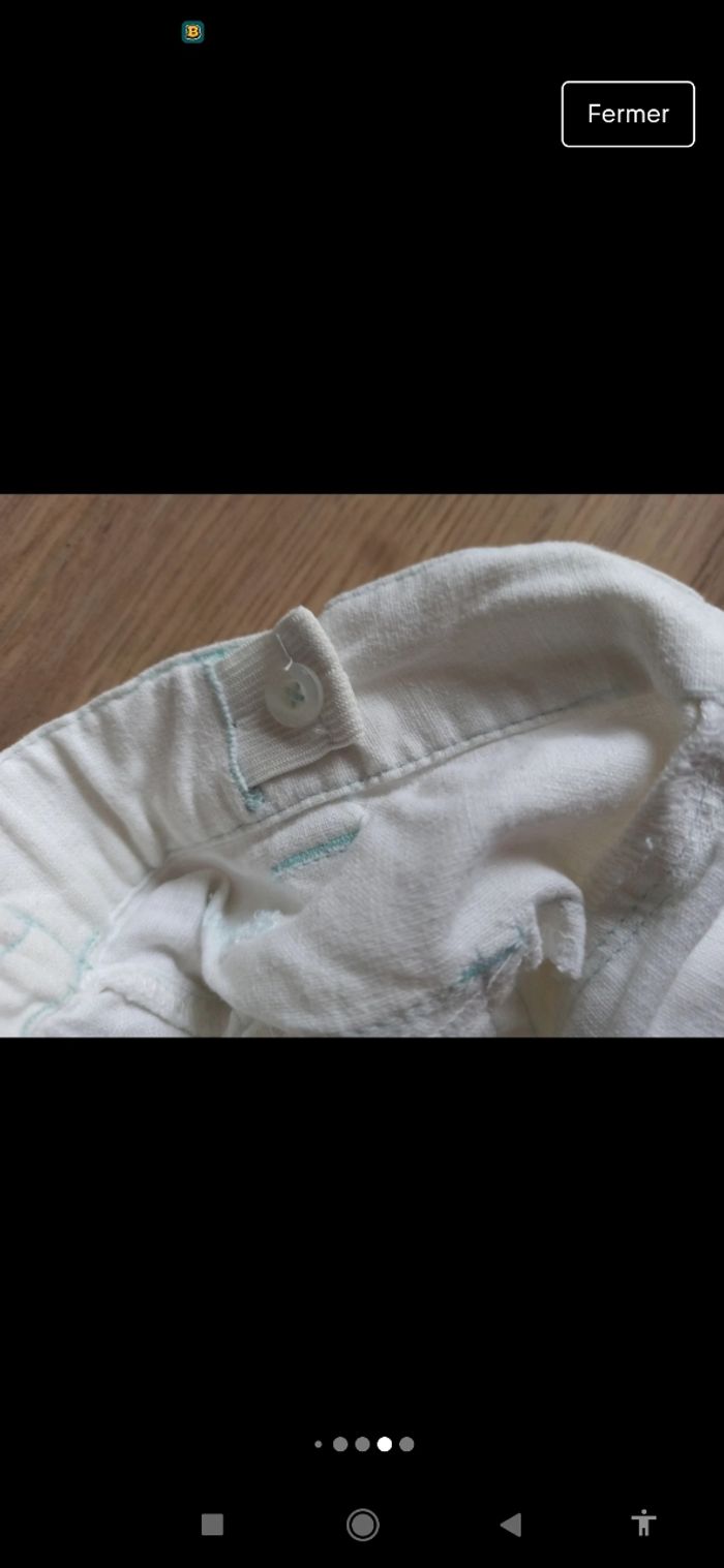 Pantalon blanc en lin et coton esprit 6 ans - photo numéro 8