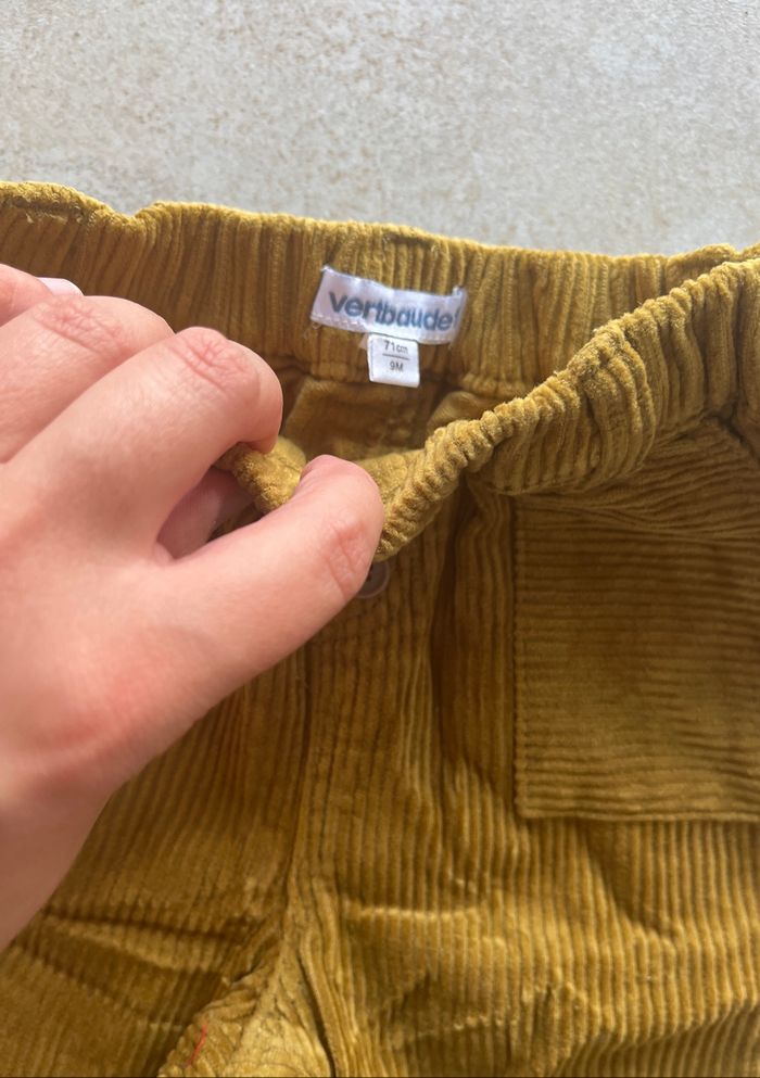 Pantalon velours 9 mois - photo numéro 2