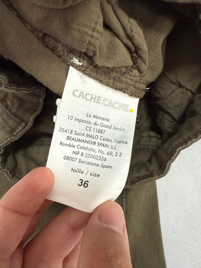 Pantalon Cache Cache vert kaki femme – Taille FR 36 / S – Slim ajusté - photo numéro 5