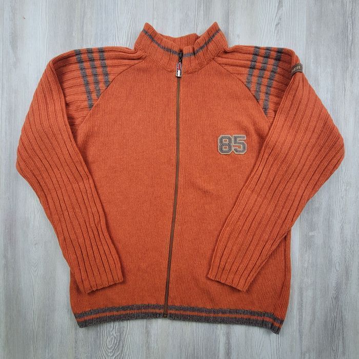 Pull / sweat zippé Tommy Hilfiger Denim laine – XL – vintage - photo numéro 4