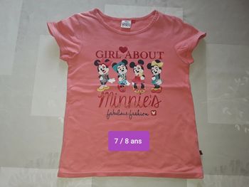 🔮 Tee Shirt MINNIE en 7 / 8 ans 🔮