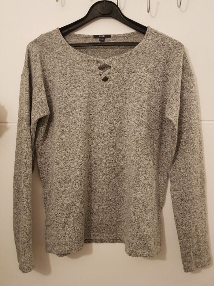 pull léger - gris - taille S