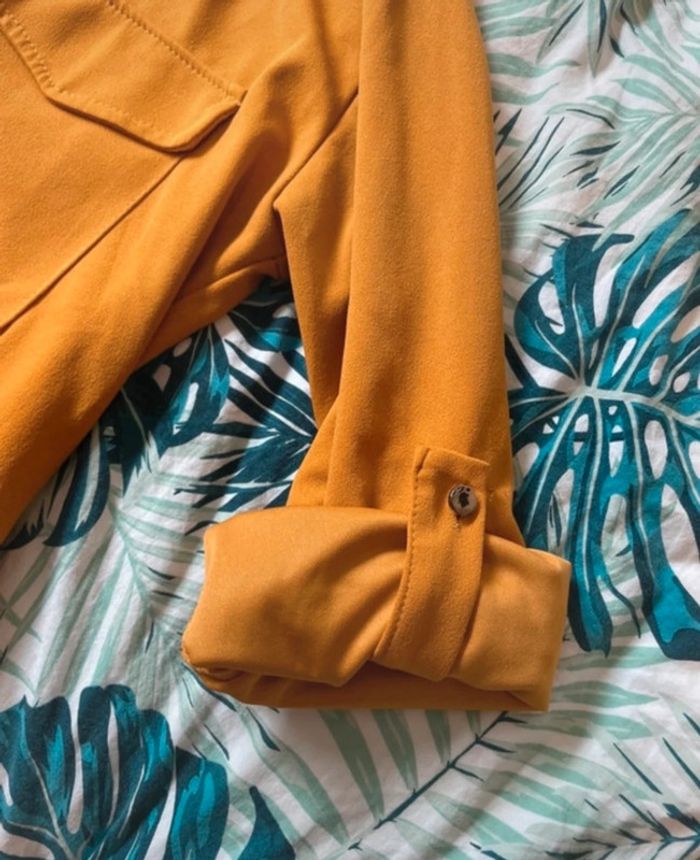 Veste chemise taille 38 couleur moutarde - photo numéro 4