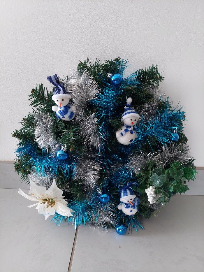 Couronne de porte lumineuse Noël