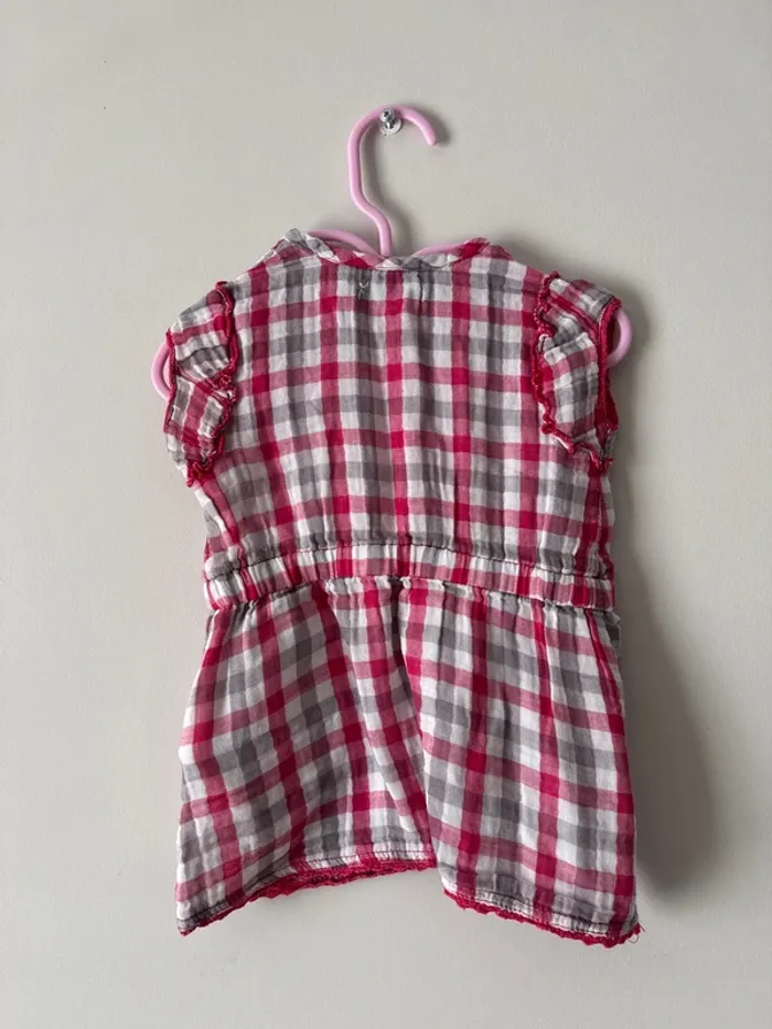👗 Robe à carreaux - bébé fille - 6 mois verbaudet - très bon état - 100 %coton - 67 cm - photo numéro 5