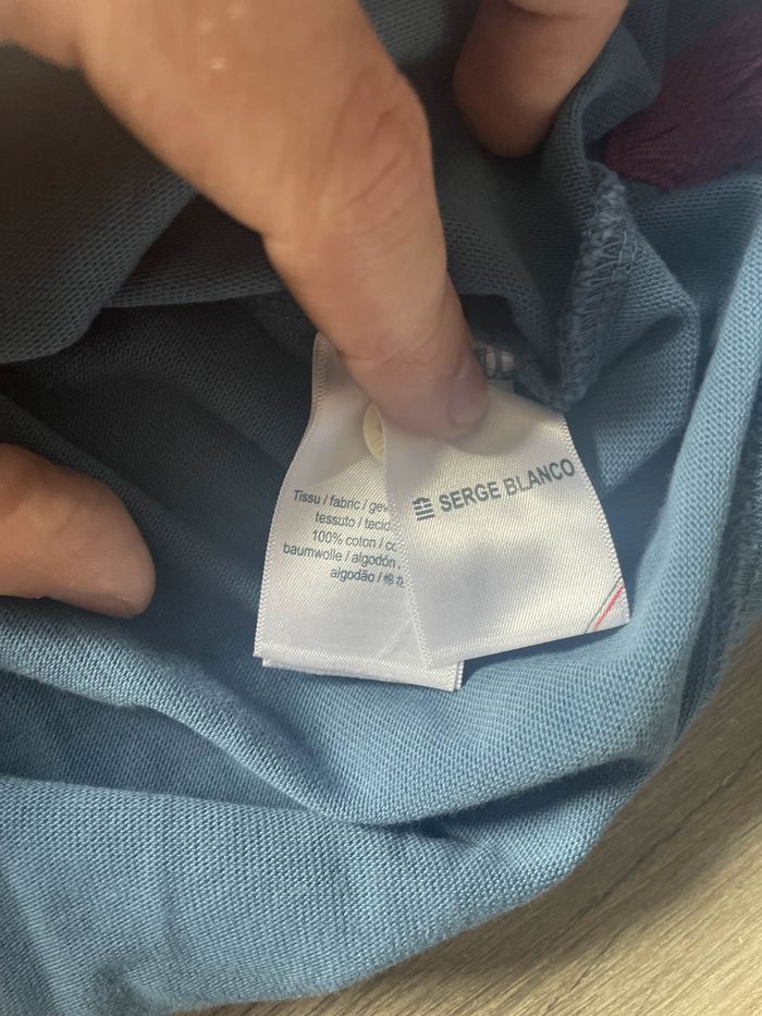 Polo Bleu Serge Blanco homme – Taille XS – Très bon état - photo numéro 4