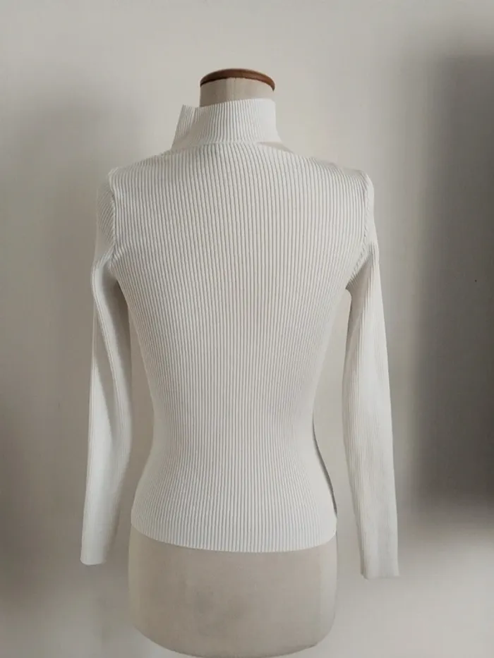 Sublime pull chaussette blanc asymétrique Pimkie taille 36 - photo numéro 2